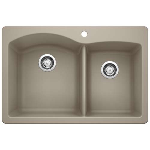 KA-441283 Diamond 1-3/4 Bowl Dual Mount Sink Kit in Truffle