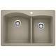 KA-441283 Diamond 1-3/4 Bowl Dual Mount Sink Kit in Truffle