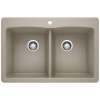 KA-441285 Diamond Equal Double Dual Mount Sink Kit in Truffle