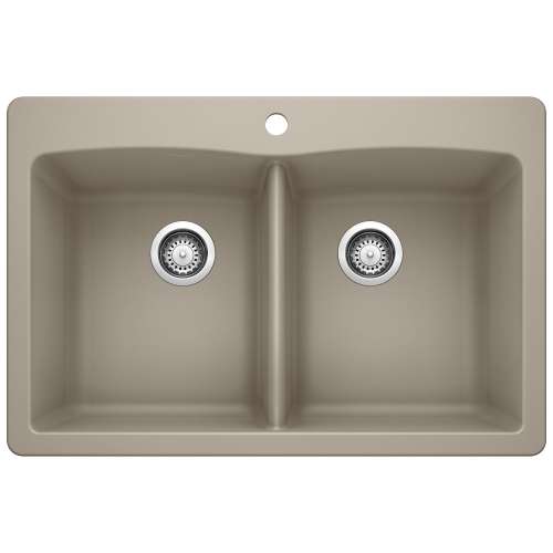KA-441285 Diamond Equal Double Dual Mount Sink Kit in Truffle