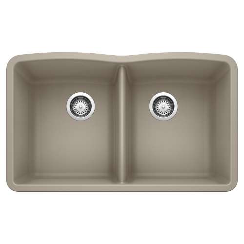 KA-441286 Diamond Equal Double Bowl Sink Kit in Truffle