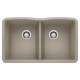 KA-441286 Diamond Equal Double Bowl Sink Kit in Truffle