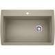 Diamond SILGRANIT 33.5" Super Single Dual Mount Kitchen Sink - Truffle, 441287