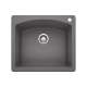 Diamond SILGRANIT 25" Single Bowl Dual Mount Kitchen Sink - Cinder, 441463