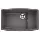 Performa Cascade SILGRANIT 32" Single Bowl Undermount Kitchen Sink with Colander - Cinder, 441476