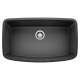 Valea SILGRANIT 32" Super Single Undermount Kitchen Sink - Anthracite, 441610