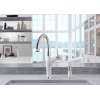 KF-442036 Artona Pull-Down Kitchen Faucet with Soap Dispenser in White/Stainless