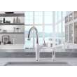 KF-442036 Artona Pull-Down Kitchen Faucet with Soap Dispenser in White/Stainless
