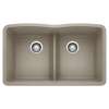 KA-442072 Diamond Equal Double Low Divide Sink Kit in Truffle