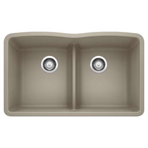 KA-442072 Diamond Equal Double Low Divide Sink Kit in Truffle