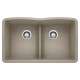 KA-442072 Diamond Equal Double Low Divide Sink Kit in Truffle