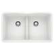 KA-442074 Diamond Equal Double Low Divide Sink Kit in White