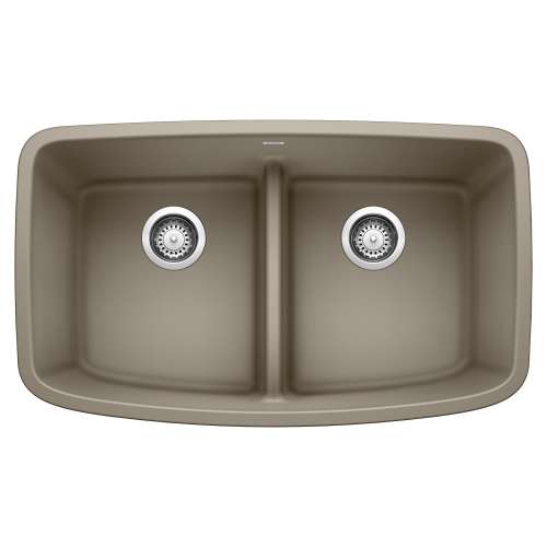 KA-442197 Valea Equal Double Low Divide Sink Kit in Truffle