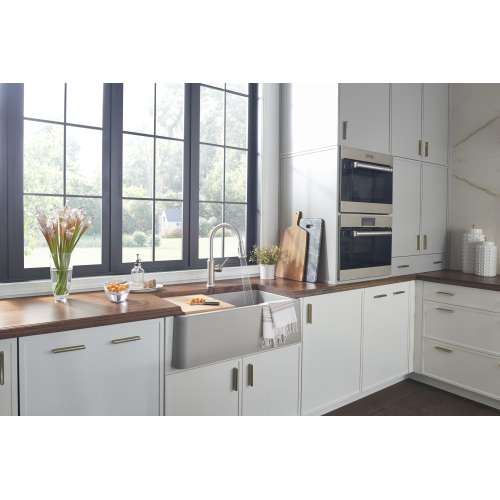 KF-442500-M Empressa Blanco KF-442500 Empressa Pull-Down Kitchen Faucet with Soap Dispenser in Stainless