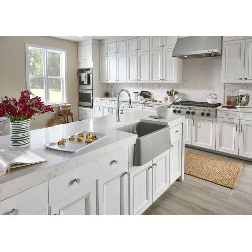 KF-442501 Empressa Pull-Down Kitchen Faucet with Soap Dispenser in Polished Chrome