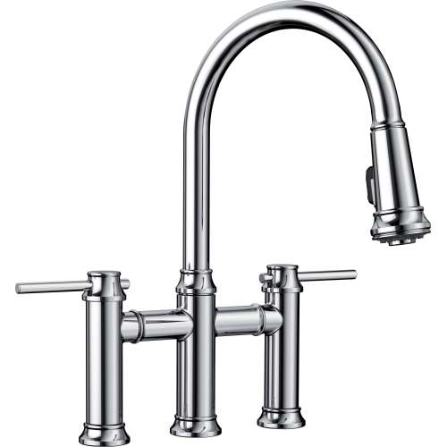 Pull Down Kitchen Bridge Faucet 1.5 gpm