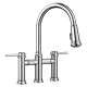 Empressa Pull-Down Dual-Spray Bridge Faucet - Chrome, 442504