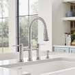 Empressa Pull-Down Dual-Spray Bridge Faucet - PVD Steel, 442505