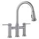 Empressa Pull-Down Dual-Spray Bridge Faucet - PVD Steel, 442505