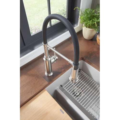 KF-442509 Empressa Semi-Pro Kitchen Faucet with Soap Dispenser in Stainless