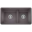 KA-442521 Precis Reversible 1-3/4 Low Divide Sink Kit in Cinder