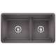 KA-442521 Precis Reversible 1-3/4 Low Divide Sink Kit in Cinder