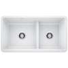 KA-442524 Precis Reversible 1-3/4 Low Divide Sink Kit in White