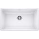 Precis/Artona KF-442533 Single Sink Kit with Pull-Down Faucet and Strainer in White