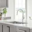 Rivana High-Arc Pull-Down Dual-Spray Kitchen Faucet - PVD Steel, 442678