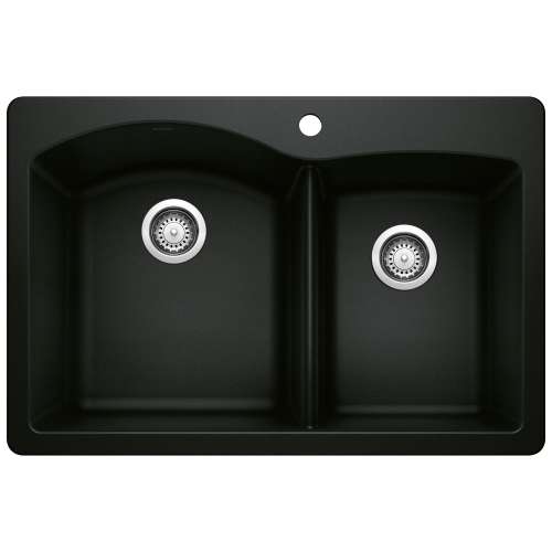 KA-442908 Diamond 1-3/4 Bowl Dual Mount Sink Kit in Coal Black