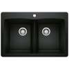 KA-442912 Diamond Equal Double Dual Mount Sink Kit in Coal Black