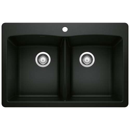 KA-442912 Diamond Equal Double Dual Mount Sink Kit in Coal Black