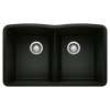 KA-442913 Diamond Equal Double Bowl Sink Kit in Coal Black