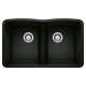 KA-442913 Diamond Equal Double Bowl Sink Kit in Coal Black