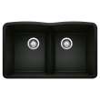 KA-442914 Diamond Equal Double Low Divide Sink Kit in Coal Black
