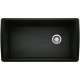 Diamond SILGRANIT 33" Super Single Undermount Kitchen Sink - Coal Black, 442916