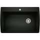 Diamond SILGRANIT 33.5" Super Single Dual Mount Kitchen Sink - Coal Black, 442917