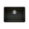 Precis SILGRANIT 25" ADA Single Bowl Undermount Kitchen Sink - Coal Black, 442929