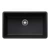 Precis SILGRANIT 30" Single Bowl Undermount Kitchen Sink - Coal Black, 442931