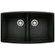 KA-442937 Performa Equal Double Bowl Sink Kit in Coal Black