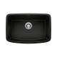 Valea SILGRANIT 27" Single Bowl Undermount Kitchen Sink - Coal Black, 442941