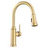 Empressa High Arc Pull-Down Dual-Spray Kitchen Faucet - Satin Gold, 442980