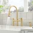 Empressa Pull-Down Dual-Spray Bridge Faucet - Satin Gold, 442981