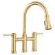 Empressa Pull-Down Dual-Spray Bridge Faucet - Satin Gold, 442981