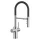 Catris Flexo Filter-Ready Semi-Pro Pull-Down Dual-Spray Kitchen Faucet - PVD Steel, 442991
