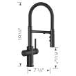 Catris Flexo Filter-Ready Semi-Pro Pull-Down Dual-Spray Kitchen Faucet - Matte Black, 442992
