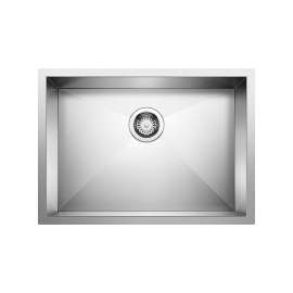 Quatrus R0 25" Single Bowl Undermount Stainless Steel Kitchen Sink, 443051
