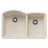 Diamond SILGRANIT 32" 60/40 Double Bowl Undermount Kitchen Sink - Soft White, 443064