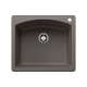 Diamond SILGRANIT 25" Single Bowl Dual Mount Kitchen Sink - Volcano Gray, 443097
