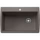 Diamond SILGRANIT 33.5" Super Single Dual Mount Kitchen Sink - Volcano Gray, 443109